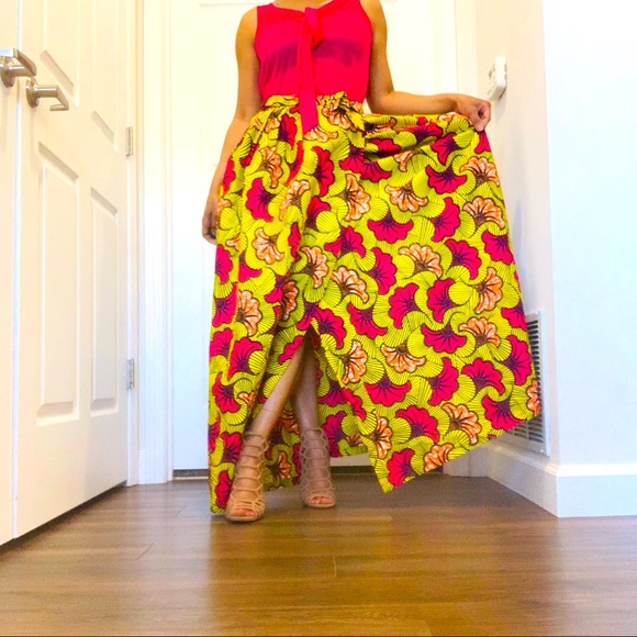 Skirts Authentic Ghanaian Fabric Wrap Skirt Poshmark